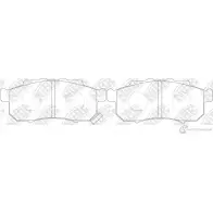 Тормозные колодки дисковые, комплект NIBK T CCIZ PN8336 3835599 4582431707209