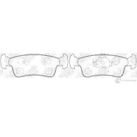 Тормозные колодки дисковые, комплект NIBK 4580270580120 H9RO2G V 3835628 PN9008