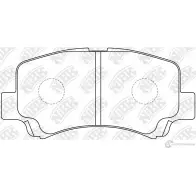 Тормозные колодки дисковые, комплект NIBK 4582431704192 W J7T2HC Chery Kimo (A1, S12) 1 2006 – 2013 PN9406