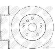 Тормозной диск NIBK Toyota Highlander (U40) 2 Кроссовер 2.7 (ASU40) 189 л.с. 2008 – 2014 75 5ZR9F RN1444 4582431705038