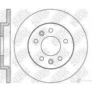 Тормозной диск NIBK Z TY8G0 RN2043 Citroen C4 3 (3D, EMP2) Минивэн 1.6 BlueHDi 120 120 л.с. 2018 – наст. время