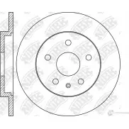 Тормозной диск NIBK B61 EU4R Audi A4 (B9) 5 Универсал 2.0 Tdi 190 л.с. 2015 – 2024 RN2059
