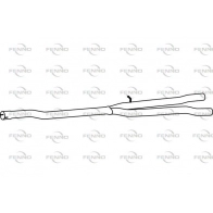 Выхлопная труба глушителя FENNO Audi A4 (B7) 3 Универсал 3.0 Tdi Quattro 233 л.с. 2006 – 2008 P11052 N O00I
