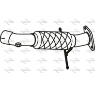 Выхлопная труба глушителя FENNO P23128 Ford Galaxy 2 (CA1, WM) Минивэн 2.0 145 л.с. 2006 – 2015 AWV PQ7U