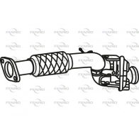 Выхлопная труба глушителя FENNO 1 WMXV Mercedes Vito (W447) 3 2014 – 2020 P36116