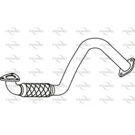 Выхлопная труба глушителя FENNO Opel Mokka (X) 1 Кроссовер 1.7 CDTI (76) 131 л.с. 2012 – 2024 BS 2A1D P43150