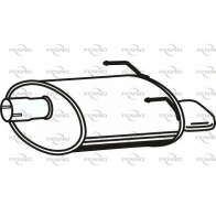 Глушитель FENNO Y 4QXC0 Fiat Panda P22022