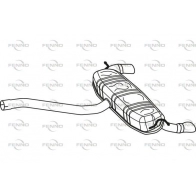 Глушитель FENNO Mercedes CLA (X117) 1 Универсал 1.6 CLA 180 (1142) 122 л.с. 2015 – наст. время HJ1H 8K P36077