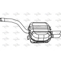 Глушитель FENNO Volkswagen Passat (B6) 4 Универсал 2.0 FSI 200 л.с. 2005 – 2010 5 T73N75 P72132