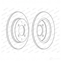 Тормозной диск FERODO 5HAM0I9 DD F1622C DDF1622C Mitsubishi Colt 6 (Z3, Z2) Хэтчбек 1.5 Ralliart R 180 л.с. 2010 – 2012