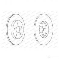 Тормозной диск FERODO ACP62 DDF1126C Ford Mondeo 3 (GE) 2000 – 2007 DDF1126 C