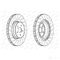 Тормозной диск FERODO DDF1862 Lexus IS (XE20) 2 Седан 5.0 IS F (USE20) 423 л.с. 2007 – 2013 DDF1862-1 DD F1862