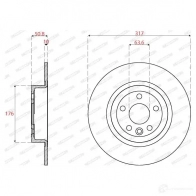 Тормозной диск FERODO Mercedes B-Class (W246) 2 Хэтчбек 2.0 B 220 4 matic (2447) 184 л.с. 2013 – 2024 2S O2YC DDF2771C