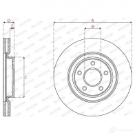 Тормозной диск FERODO WH DMWW 1438331151 DDF2785C-1 - Изображение 2