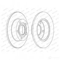 Тормозной диск FERODO DDF95 2C 1193643678 DDF952C DBZVTB6 - Изображение 2