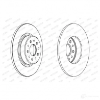 Тормозной диск FERODO DDF11 38 711802 DDF1138-1 DDF1138 - Изображение 1