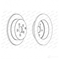 Тормозной диск FERODO ddf5871 DDF587-1 Fiat Strada DDF58 7