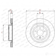 Тормозной диск FERODO PHM BCQ 1437134727 DDF2550C-1 - Изображение 2
