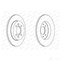 Тормозной диск FERODO DDF362 DDF36 2 Renault Laguna (K56) 1 Универсал DDF362-1