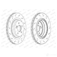 Тормозной диск FERODO DDF 2177 DDF2177 DDF2177C Mercedes SL-Class (R230) 2 Кабриолет 5.5 55 AMG Kompressor (2374) 500 л.с. 2002 – 2012