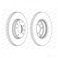 Тормозной диск FERODO OQ4XF 1193638593 DDF 1210C DDF1210C