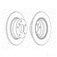 Тормозной диск FERODO 1193639064 DDF1303C 4Y6GU2 DDF13 03C - Изображение 2