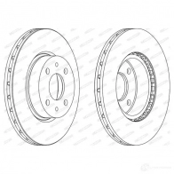 Тормозной диск FERODO D DF178 DDF178 DDF178-1 712589 - Изображение 1