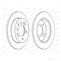 Тормозной диск FERODO DDF1874C DDF18 74C CX5XC Hyundai ix20 (JC) 1 2010 – 2019