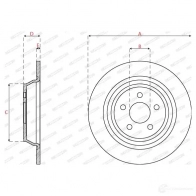 Тормозной диск FERODO DDF2821C PY Z4X 1437436769 - Изображение 2