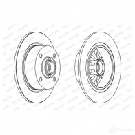 Тормозной диск FERODO DDF0 43 DDF043 711620 DDF043-1 - Изображение 1