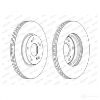 Тормозной диск FERODO 1193641029 DDF1775C DDF 1775C FV1UF6 - Изображение 2