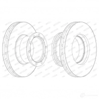 Тормозной диск FERODO FCR113A L6WSIX 715555 FCR1 13A