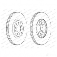 Тормозной диск FERODO DDF145 1C 1193639534 DDF1451C DPUL20X - Изображение 4