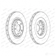 Тормозной диск FERODO DDF 1727C X5SBD8 DDF1727C 1193640828 - Изображение 6