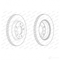Тормозной диск FERODO M0PBSXZ DDF2 413C 712951 DDF2413C