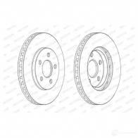 Тормозной диск FERODO D DF2001C MUXELI DDF2001C Chrysler Voyager 3 (GS) Минивэн 2.0 i 133 л.с. 1995 – 2001