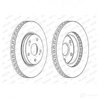 Тормозной диск FERODO DDF1814C 1193641178 EU2C2 DDF18 14C - Изображение 2