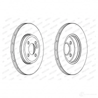 Тормозной диск FERODO DDF17 11C Mini Cooper (R52) 1 Кабриолет 1.6 Cooper S 163 л.с. 2004 – 2007 OB26ZP8 DDF1711C