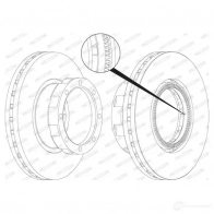 Тормозной диск FERODO FC R284A US02IVY 715692 FCR284A