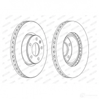 Тормозной диск FERODO DDF330C 3RBI2PE 1193642272 D DF330C - Изображение 2