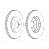 Тормозной диск FERODO DDF 1119C Honda Accord 6 (CK, CG, CH) Седан 2.0 i (CG9) 147 л.с. 1998 – 2001 DDF1119C GJLI1