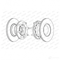 Тормозной диск FERODO FCR104A DD F139 FCR104A Iveco Daily 2 Фургон 45-10 V 103 л.с. 1989 – 1996