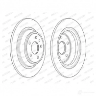 Тормозной диск FERODO 03FCLG4 DDF2338C DDF233 8C 1193641935 - Изображение 2