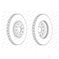 Тормозной диск FERODO DDF2016C DDF2016C-1 Volkswagen Tiguan (BW2) 2 Allspace DDF2016 C