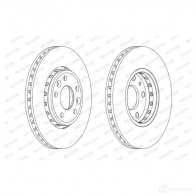 Тормозной диск FERODO DDF1726 DDF1726-1 DDF172 6 712514 - Изображение 5