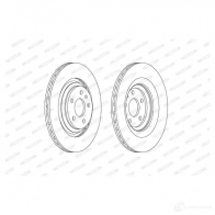 Тормозной диск FERODO ZZWZG DDF2546C DDF254 6C Audi A6 (C6) 3 2004 – 2010