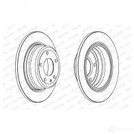 Тормозной диск FERODO DDF317-1 DDF 317 DDF317 713015 - Изображение 1