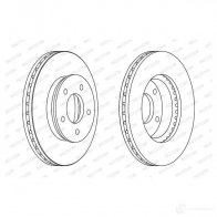 Тормозной диск FERODO DDF1 673 DDF1673-1 712436 DDF1673 - Изображение 1