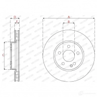 Тормозной диск FERODO DDF2792C 1437431952 IR9 SC - Изображение 2
