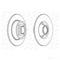 Тормозной диск FERODO Renault Megane (BM, CM) 2 Хэтчбек DD F1369 DDF1369 DDF1369-1
